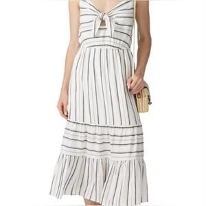 Slate & Willow Tiered Tie Front Boho Indie Sundress Midi Dress Size Large